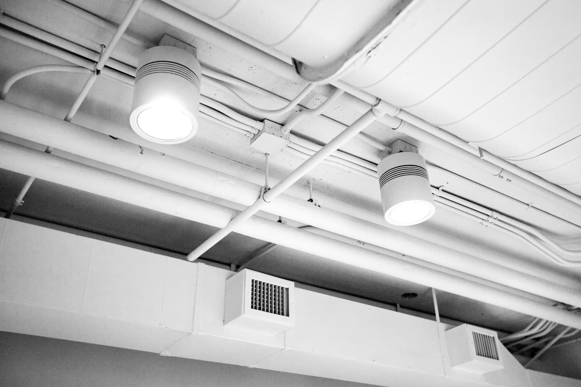 Commercial lighting and conduit installation